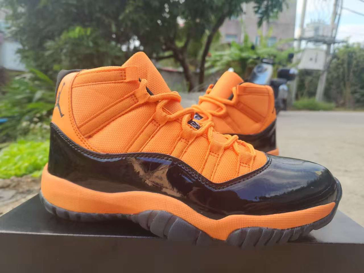 Air Jordan 11 Retro Orange-Red-Black Sneakers