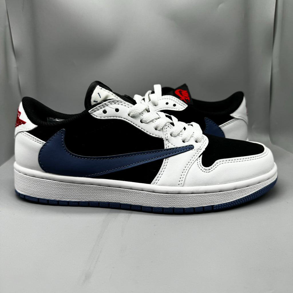 Travis Scott x Air Jordan 1 Retro Low OG SP Lightning White Black Blue Sneakers