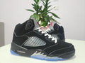Air Jordan 5 Black Silver Trim Sneakers
