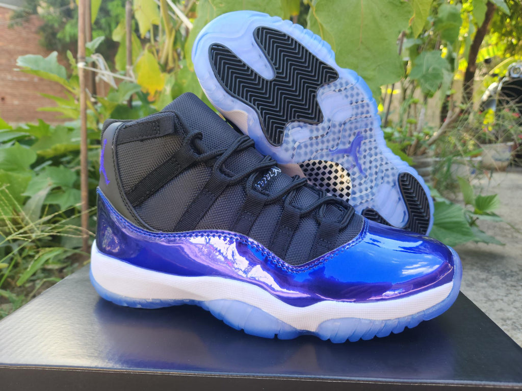 Air Jordan 11 Black Blue Sneakers
