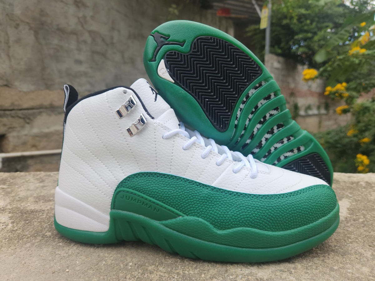 Air Jordan 12 Retro Summit White Gorge Green Sneakers – CT8013-103