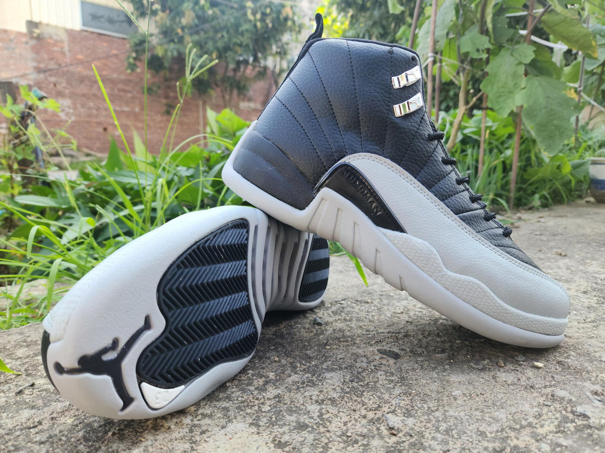 Air Jordan 12 Black Light Grey Sneakers
