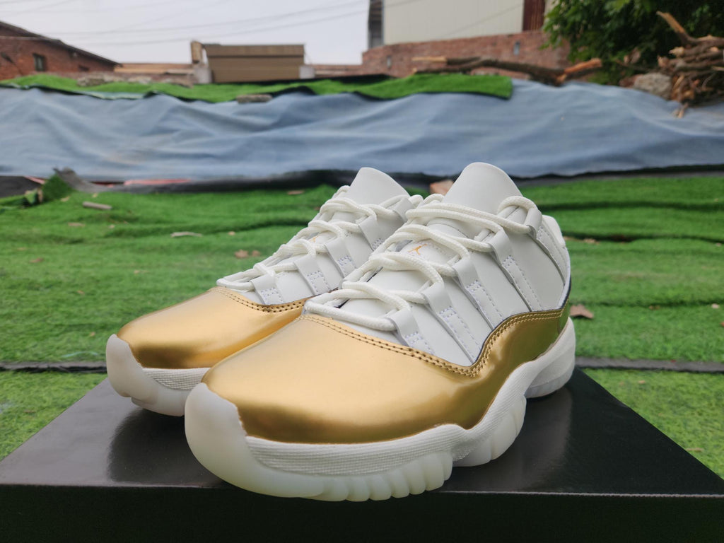 Air Jordan 11 Low White Gold Sneakers