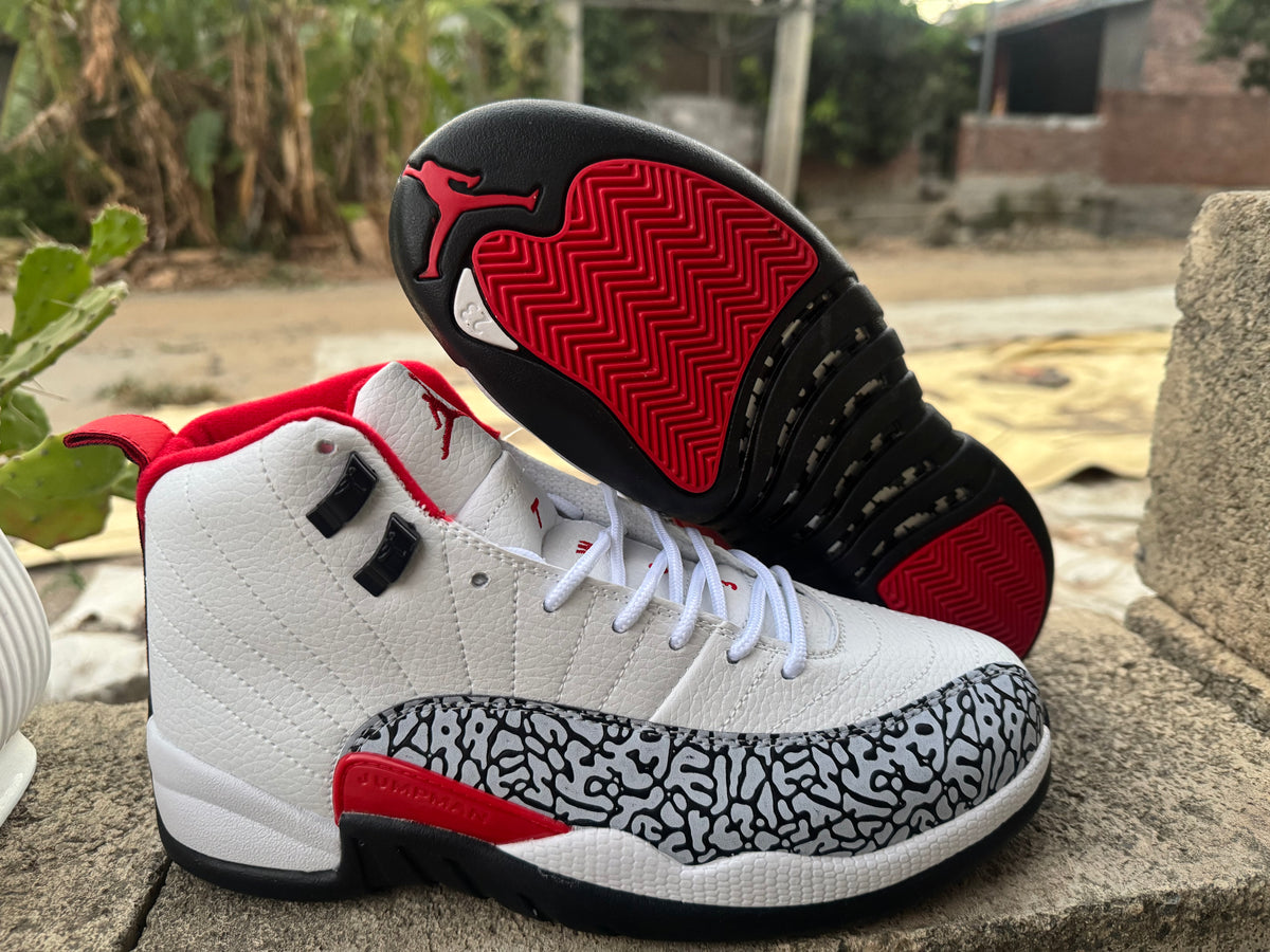 Air Jordan 12 Retro Floral White Black Multi-Color Sneakers