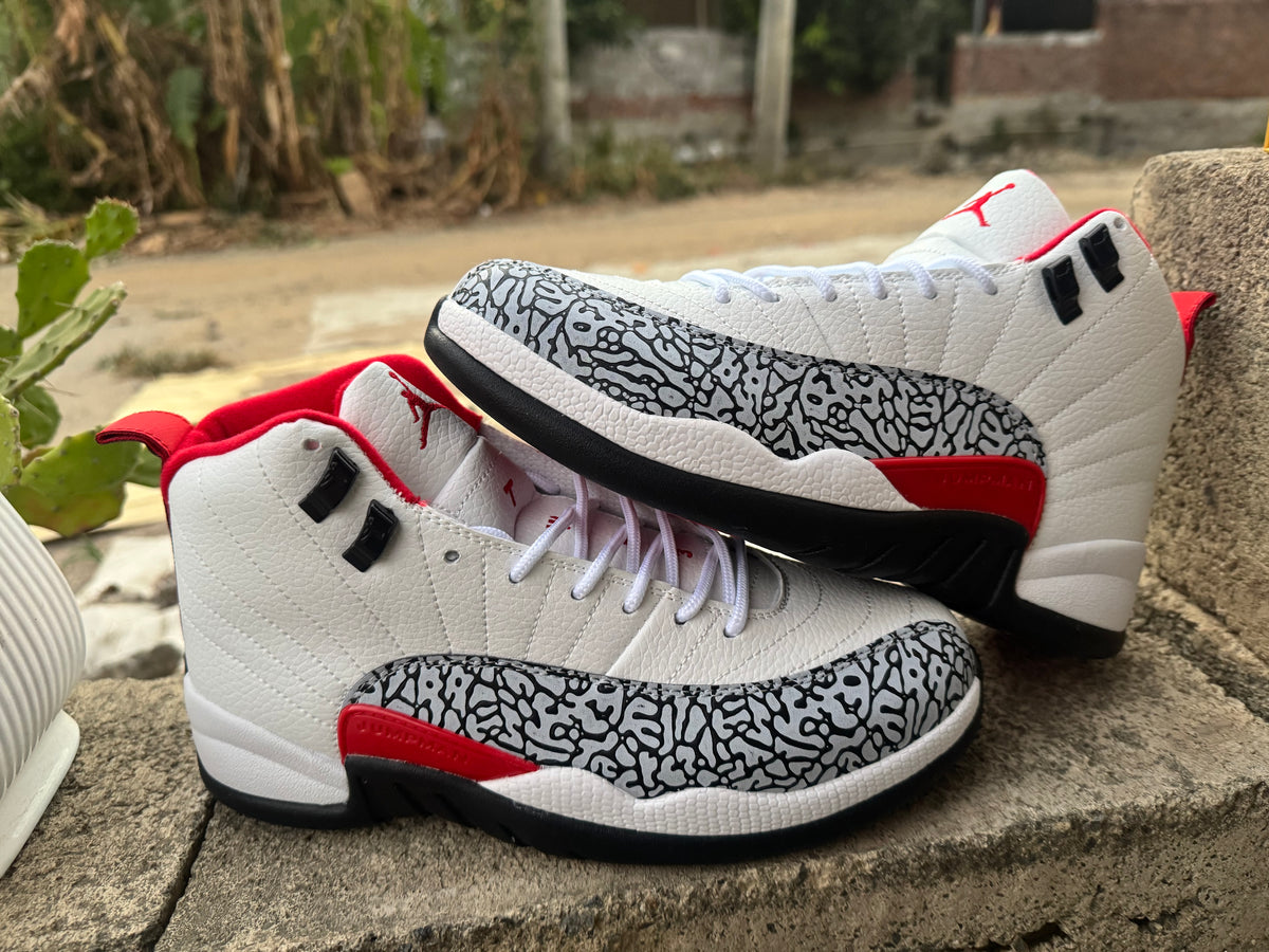 Air Jordan 12 Retro Floral White Black Multi-Color Sneakers