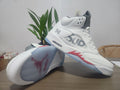 Air Jordan 5 White Red Sneakers – Collaboration Edition