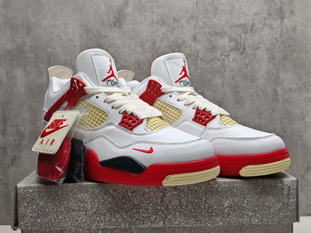 Air Jordan 4 Vermilion Red Sneakers – Collaboration Edition