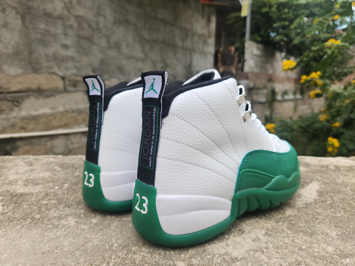 Air Jordan 12 Retro Summit White Gorge Green Sneakers – CT8013-103
