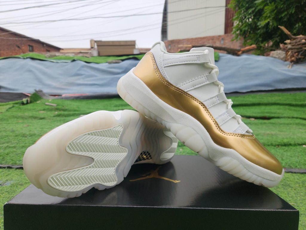 Air Jordan 11 Low White Gold Sneakers