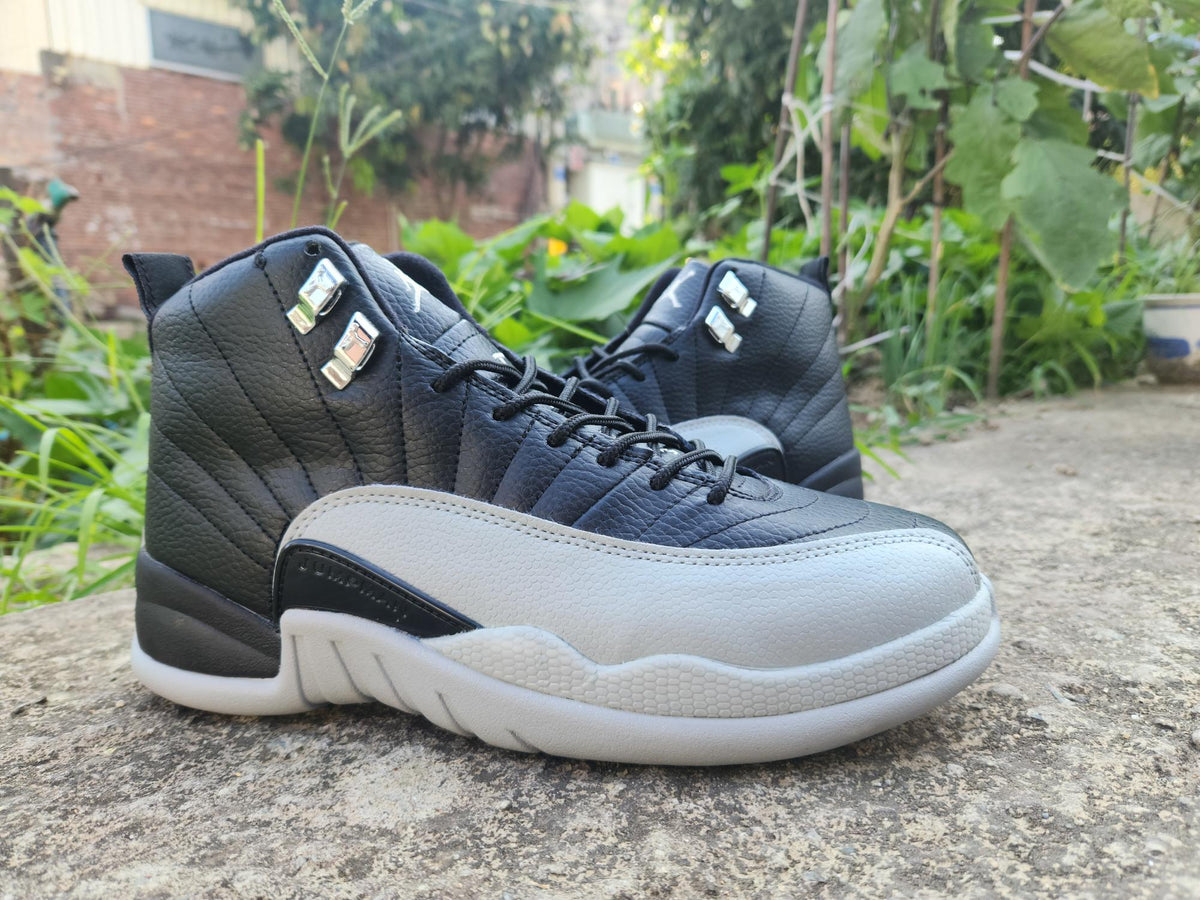 Air Jordan 12 Black Light Grey Sneakers