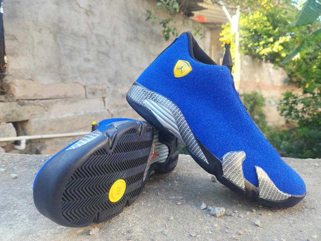 Air Jordan 14 Retro Full Blue Sneakers – Blue Black