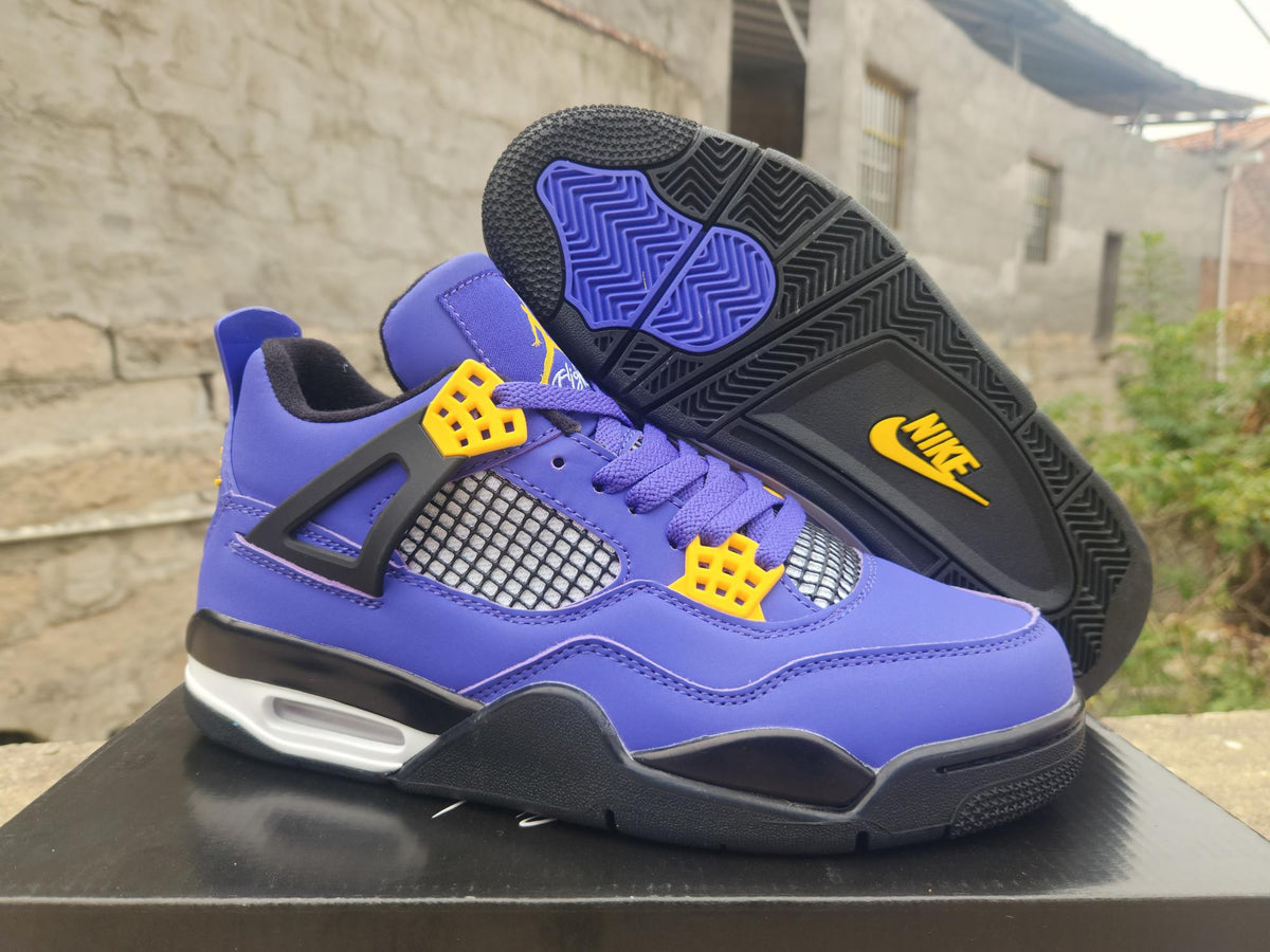 Air Jordan 4 Purple Yellow Sneakers