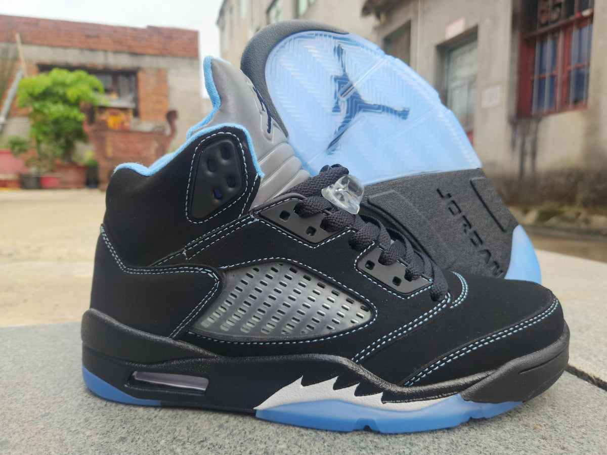 Air Jordan 5 Black University Blue Sneakers