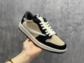 Travis Scott x Air Jordan 1 Low OG SP Beige-Black Reverse Swoosh Sneakers