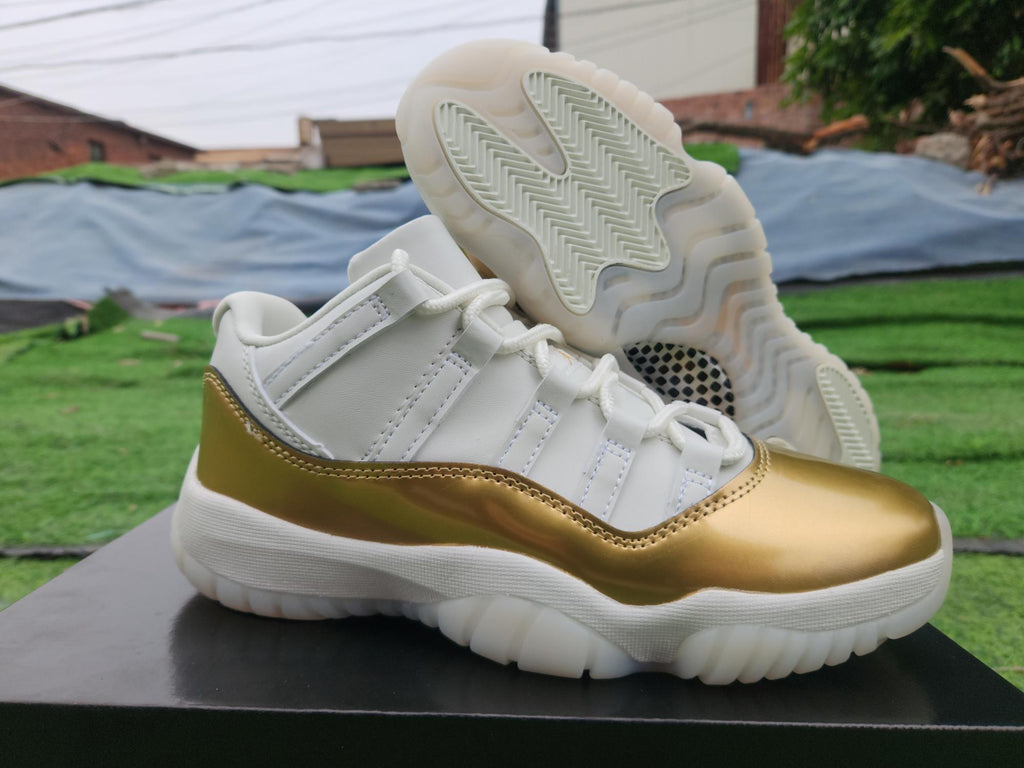 Air Jordan 11 Low White Gold Sneakers