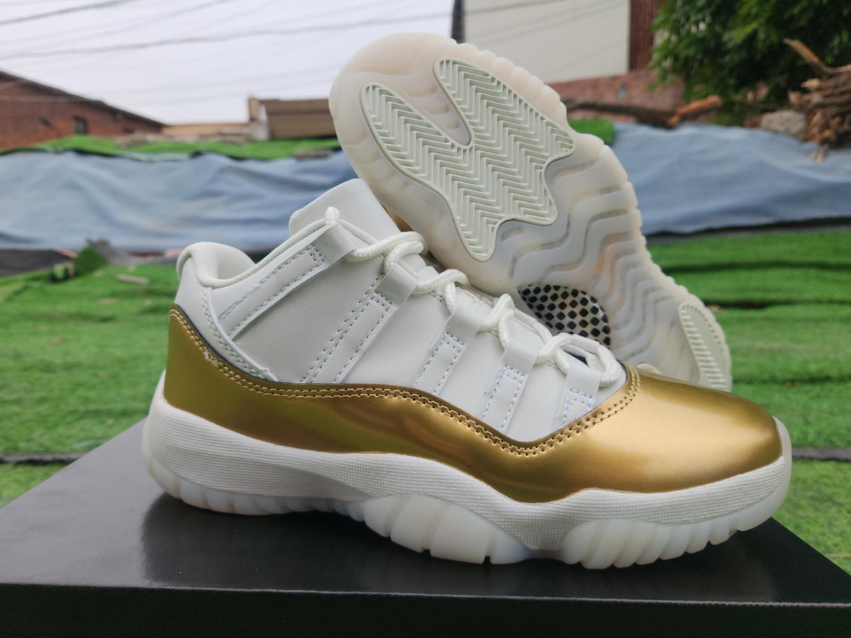 Air Jordan 11 Low White Gold Sneakers