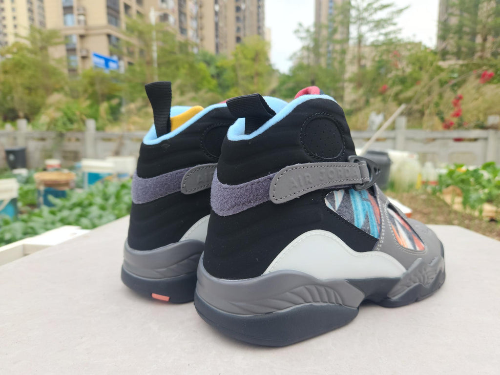 Air Jordan 8 Grey Black Jade Sneakers