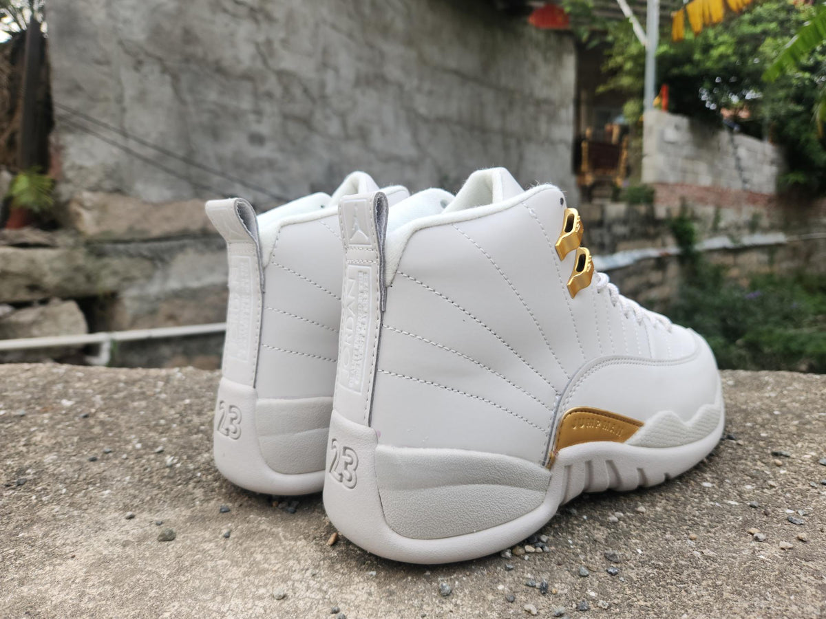 Air Jordan 12 Grey Gold Sneakers