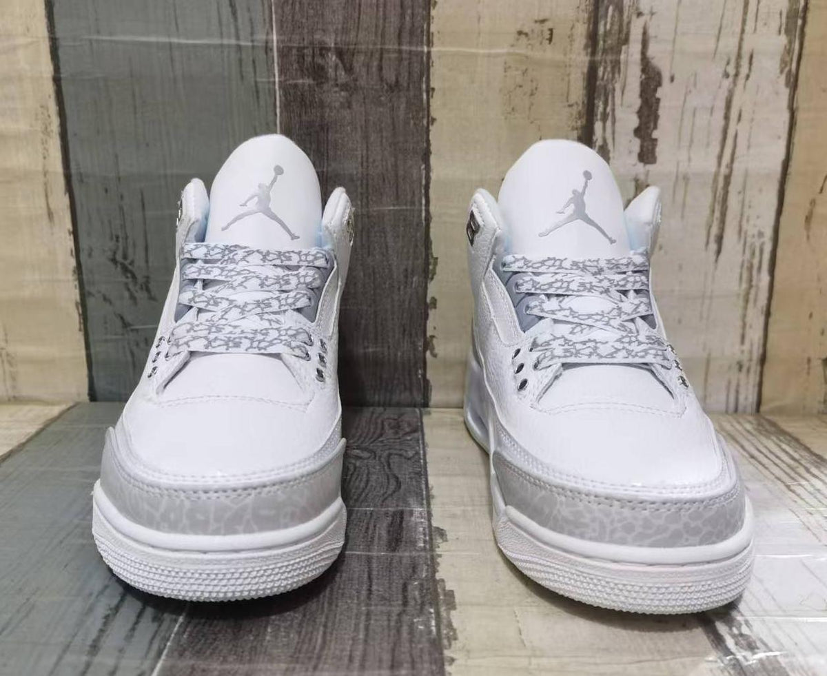 Air Jordan 3 Retro Pure White Sneakers | Men & Women