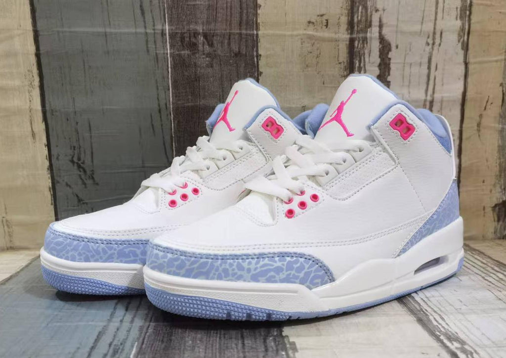 Air Jordan 3 Retro Off-White, Pink & Red Sneakers