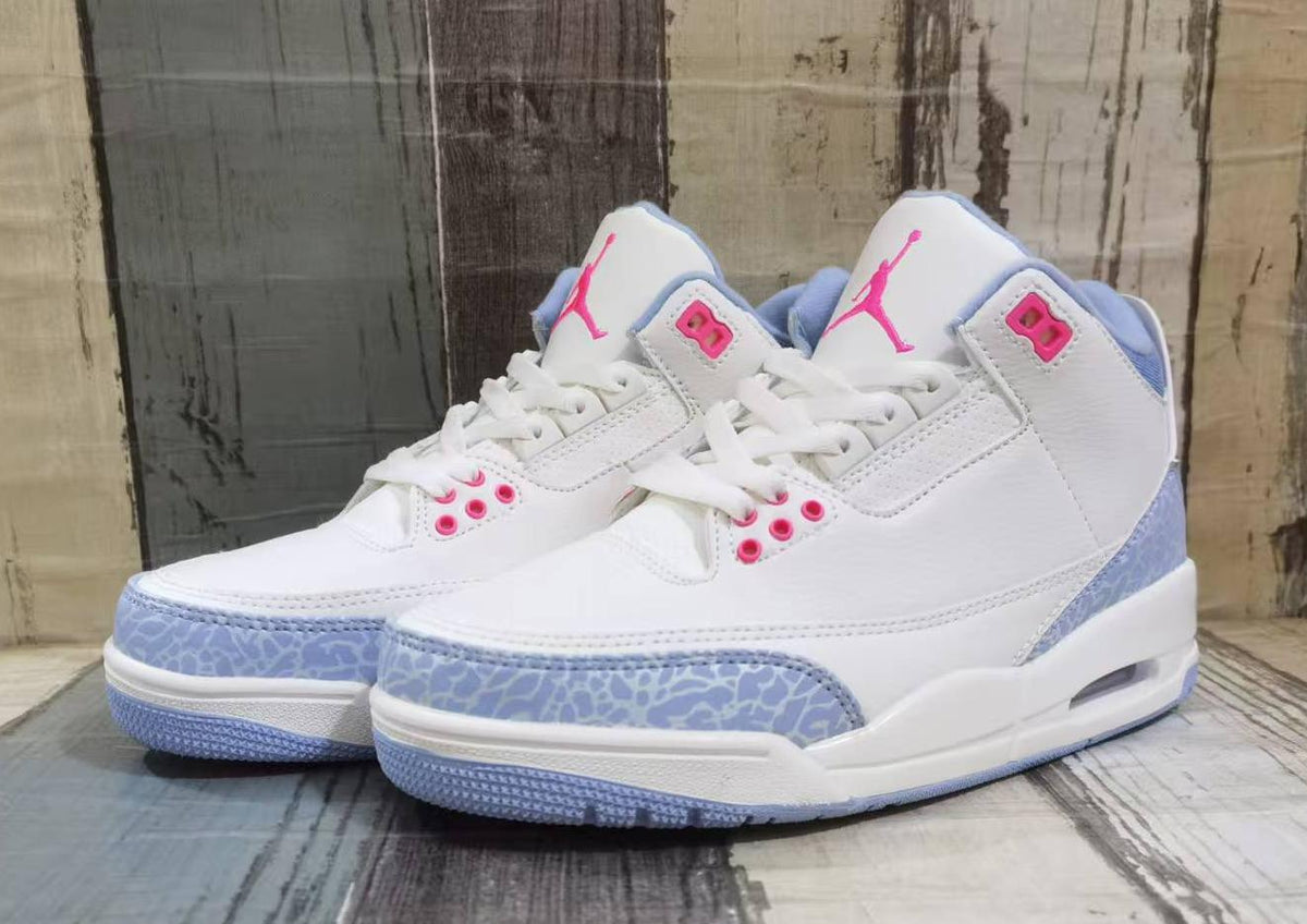 Air Jordan 3 Retro Off-White, Pink & Red Sneakers
