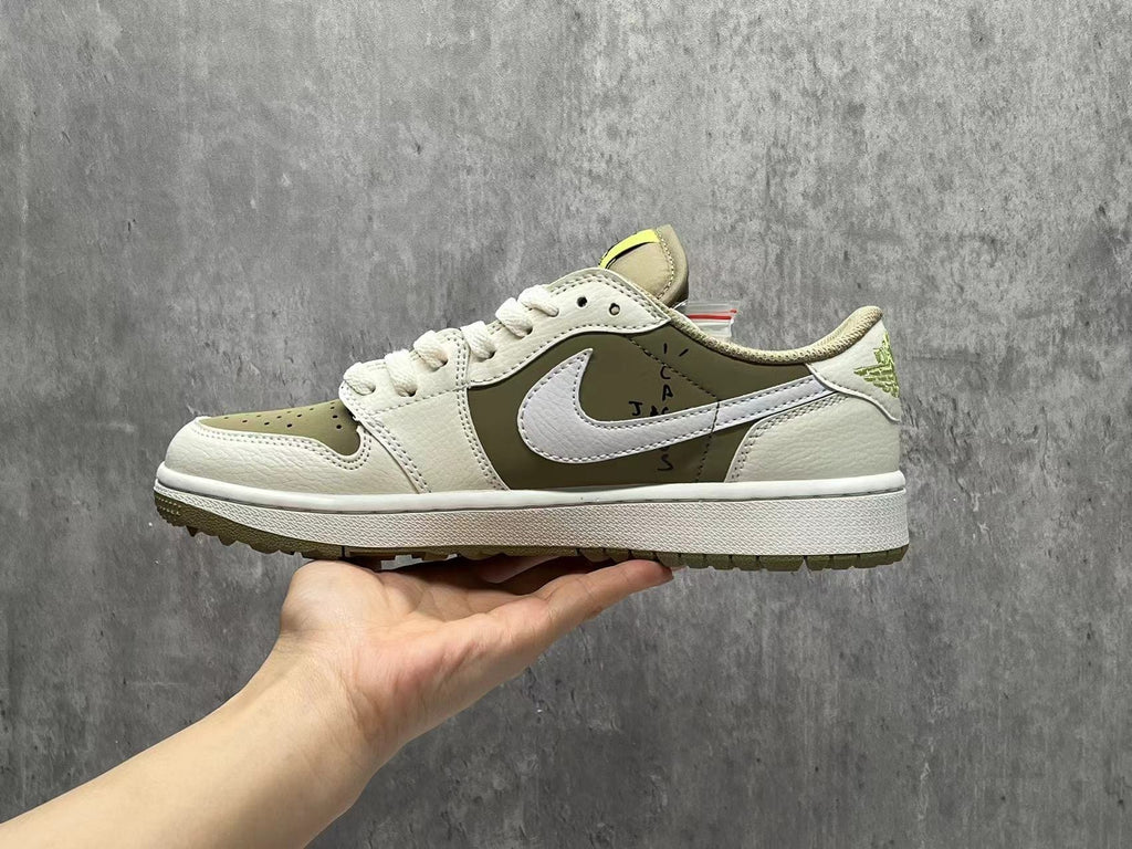 Travis Scott x Air Jordan 1 Low OG SP Golf Reverse Swoosh Sneakers