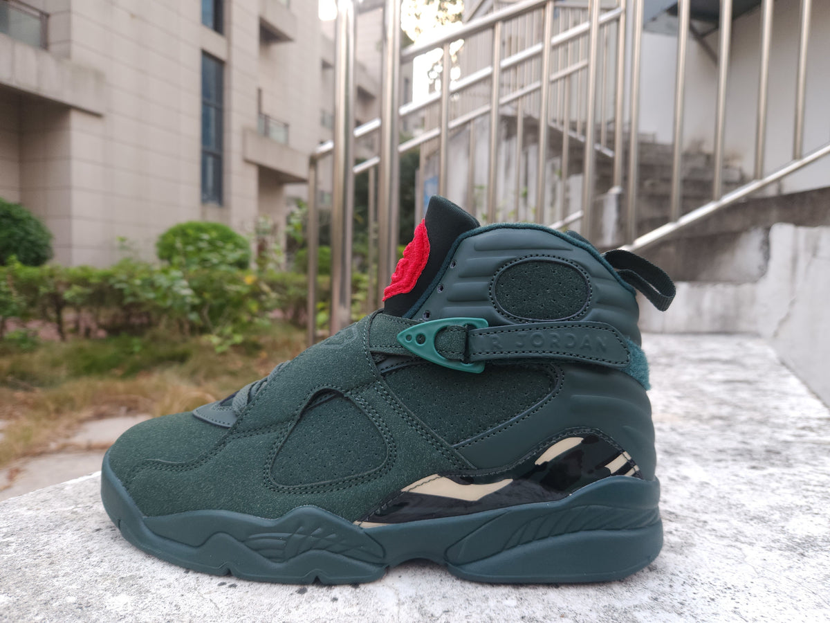 Air Jordan 8 Green Gold Black Red Sneakers