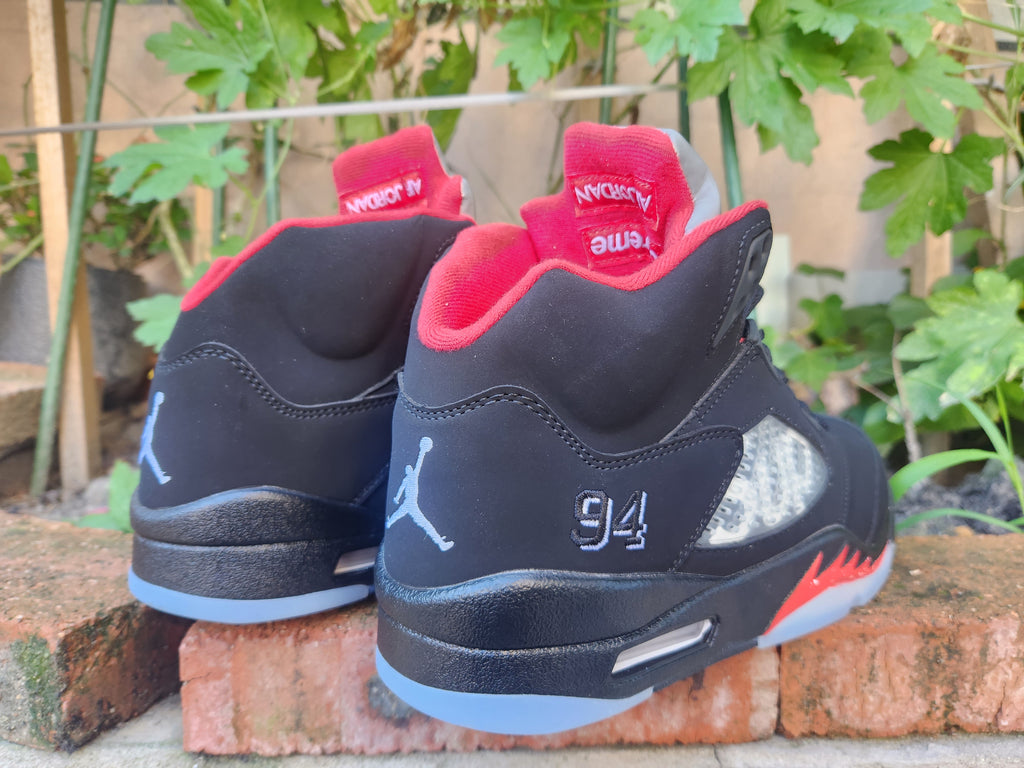 Air Jordan 5 SUP Black Red Sneakers