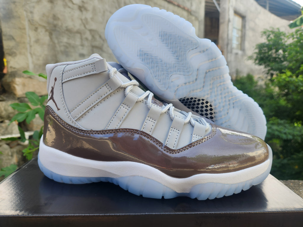 Air Jordan 11 Brown Grey Sneakers
