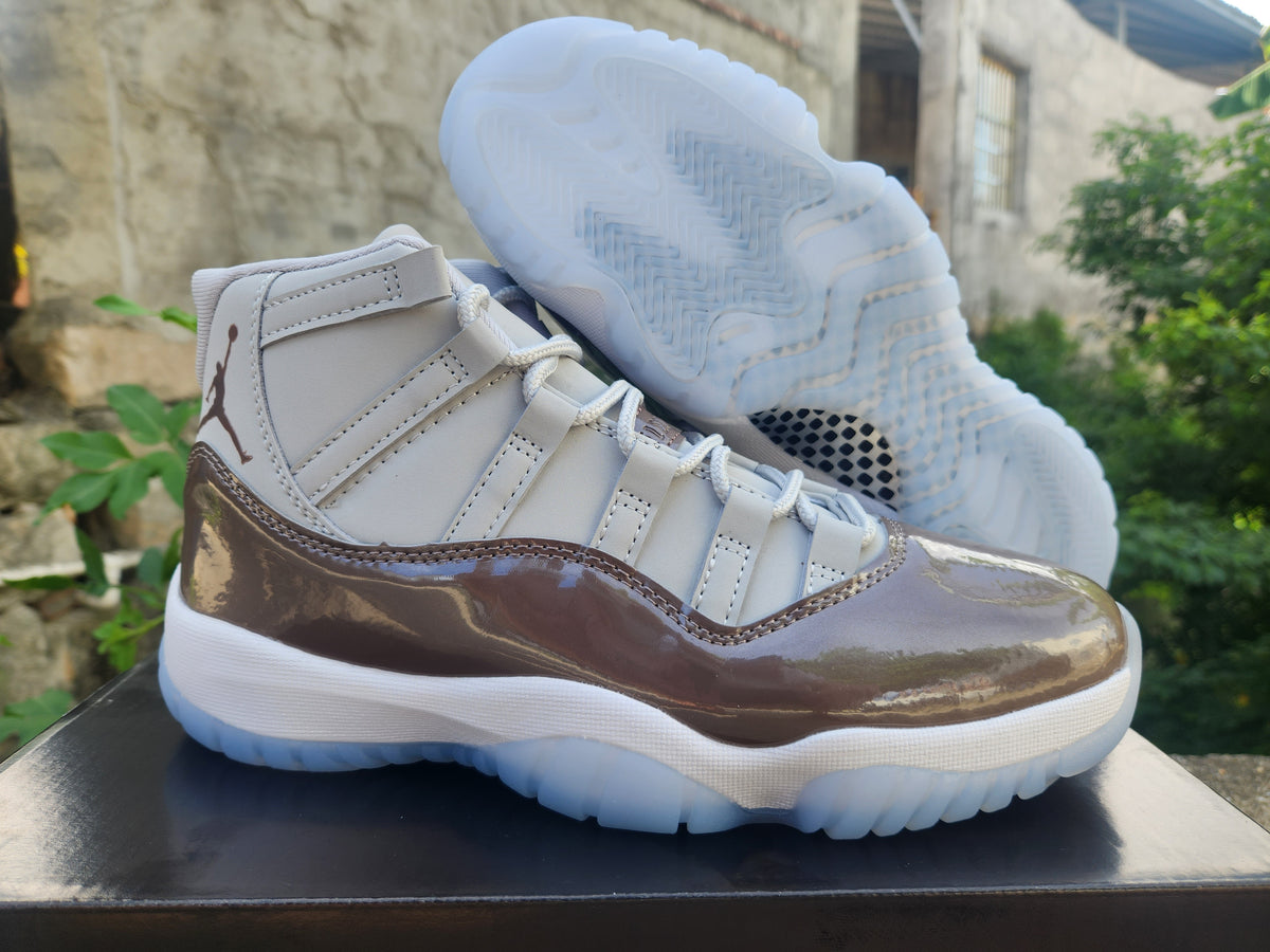 Air Jordan 11 Brown Grey Sneakers