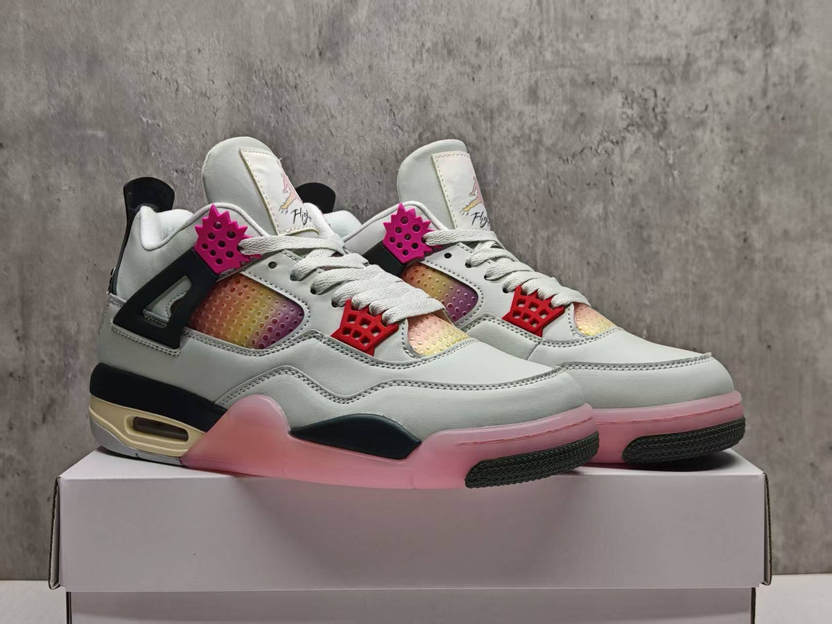 Air Jordan 4 Comic Fire Pink Sneakers