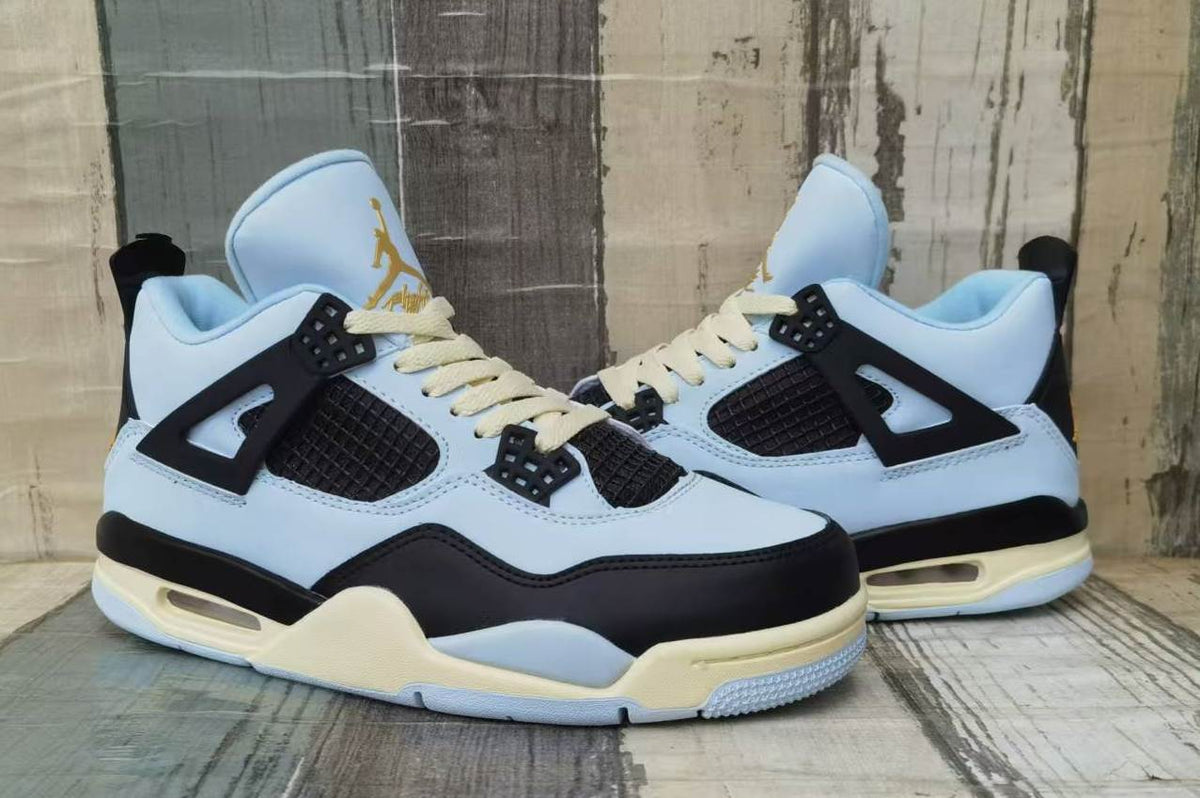 Air Jordan 4 Light Blue Black Men's Sneakers