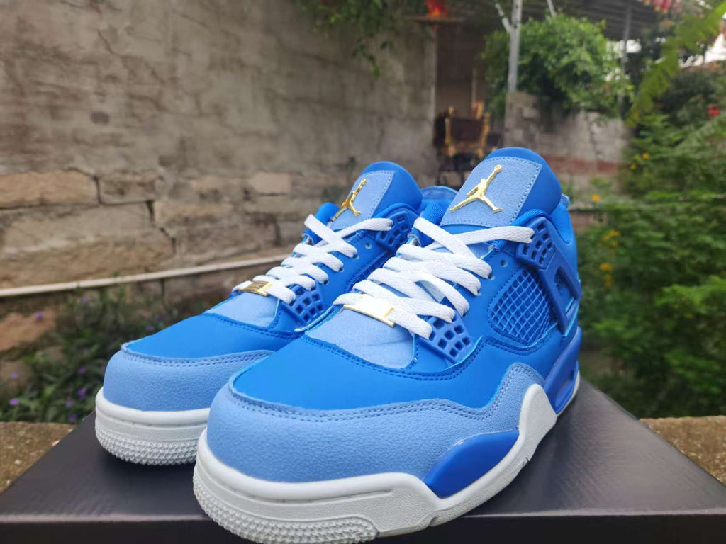 Air Jordan 4 Retro Royal Blue Gold Sneakers