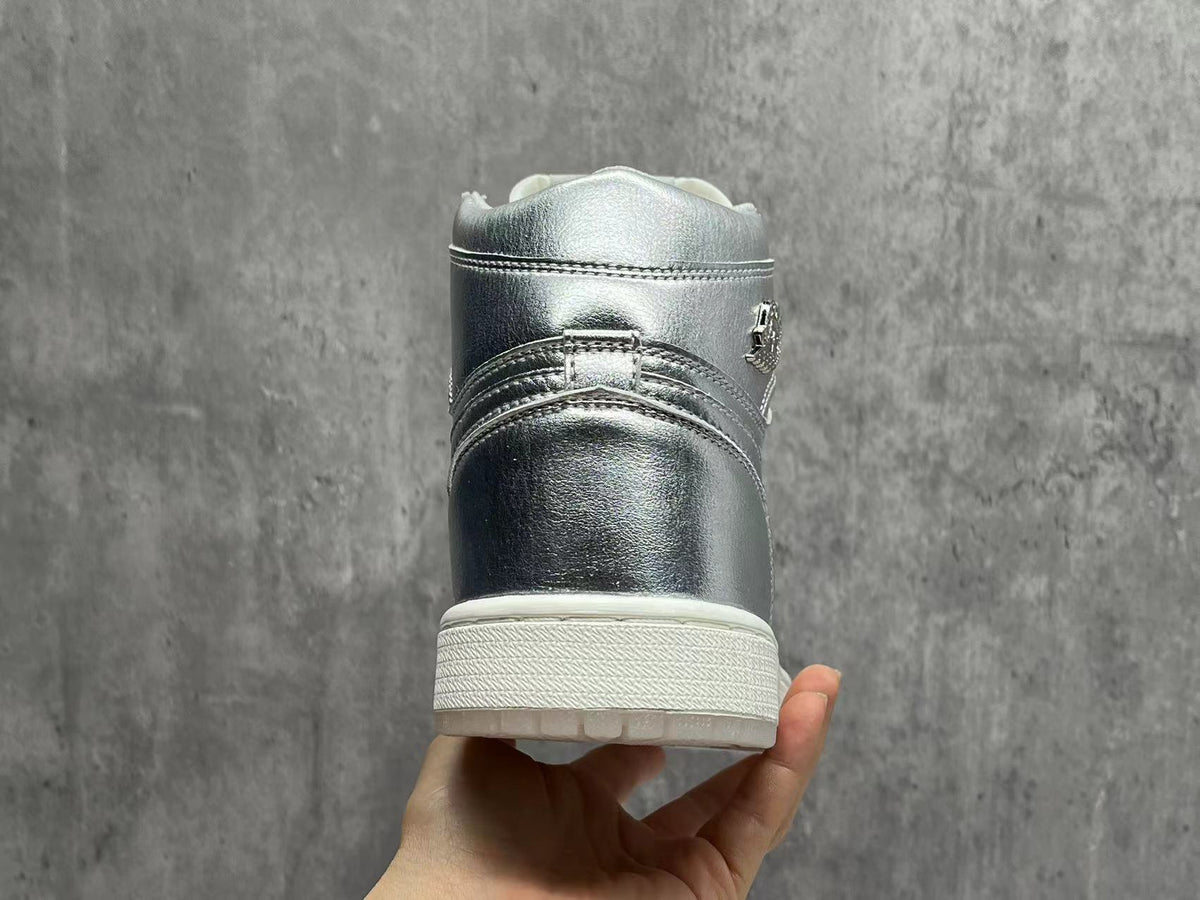 Air Jordan 1 Metallic Silver Sneakers – Super A