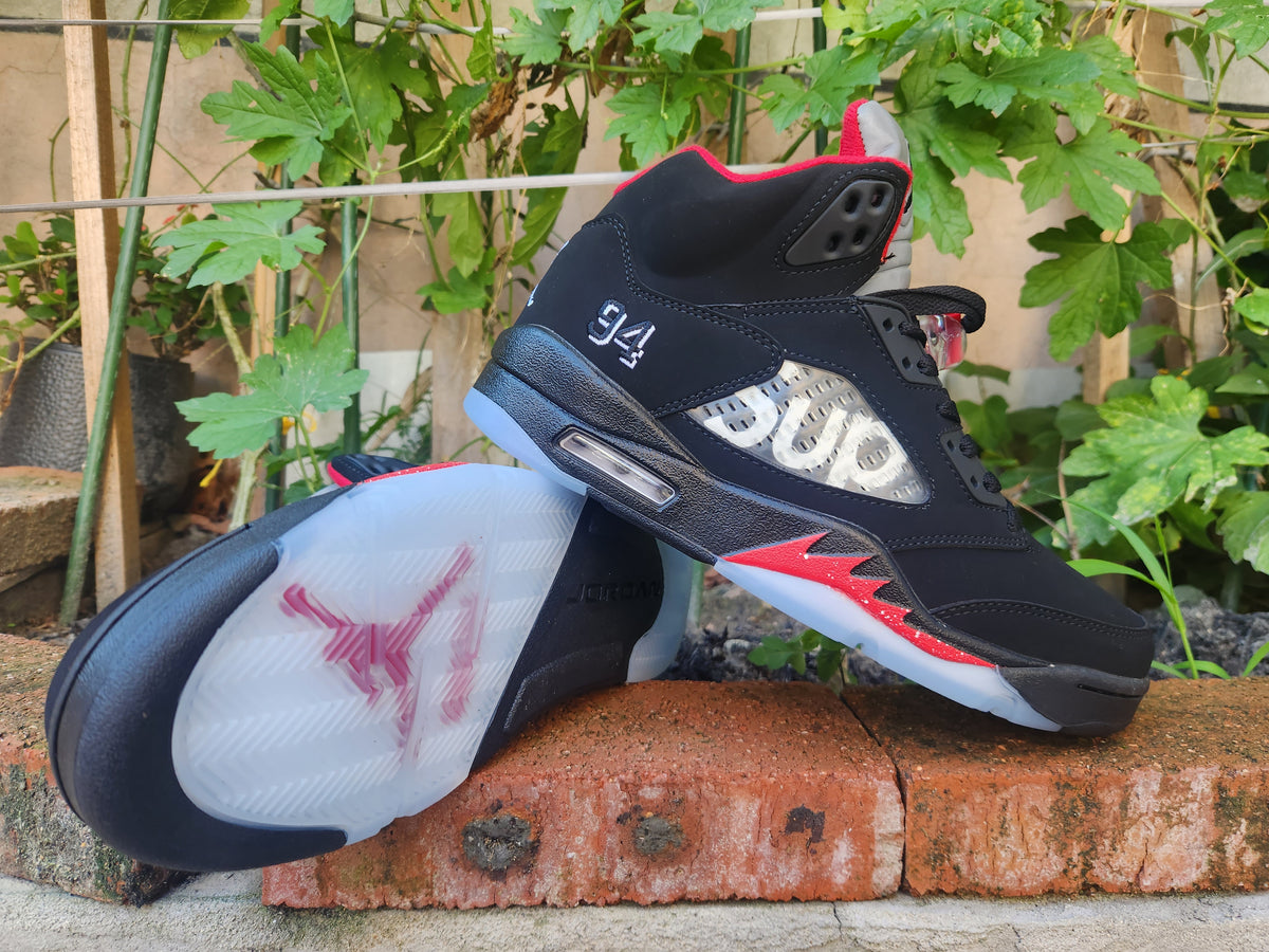 Air Jordan 5 SUP Black Red Sneakers