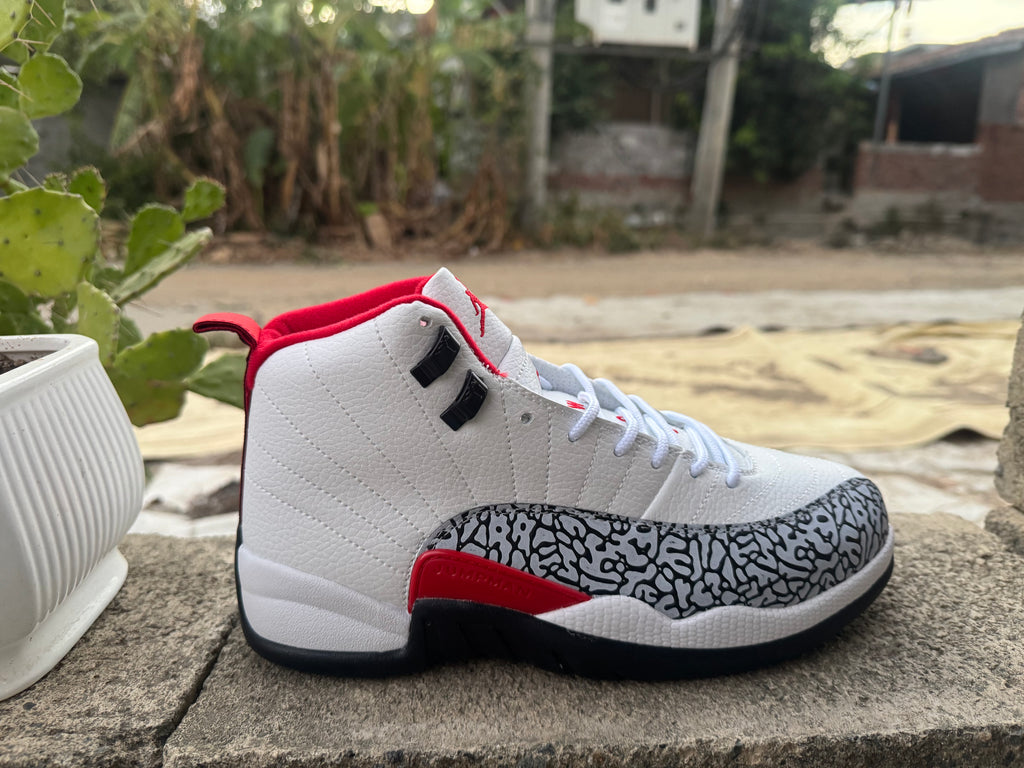 Air Jordan 12 Retro Floral White Black Multi-Color Sneakers