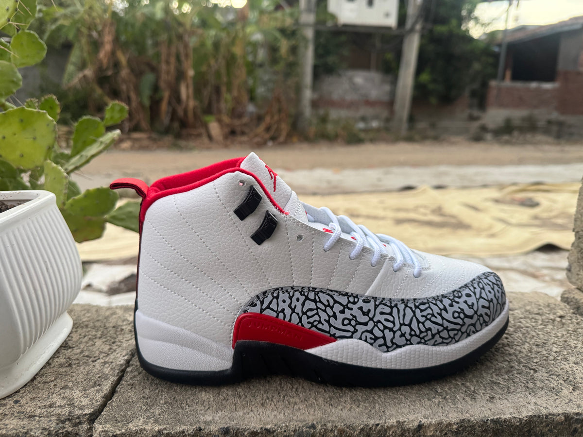 Air Jordan 12 Retro Floral White Black Multi-Color Sneakers