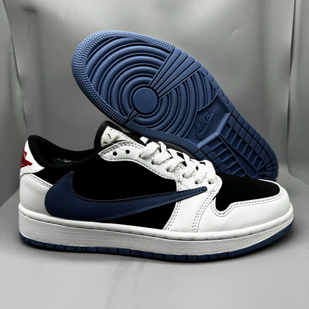 Travis Scott x Air Jordan 1 Retro Low OG SP Lightning White Black Blue Sneakers