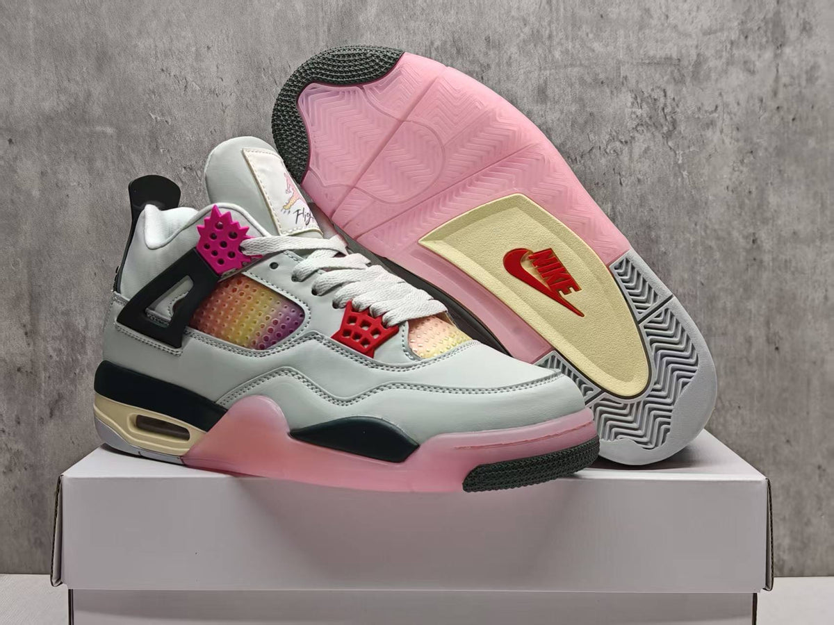 Air Jordan 4 Comic Fire Pink Sneakers