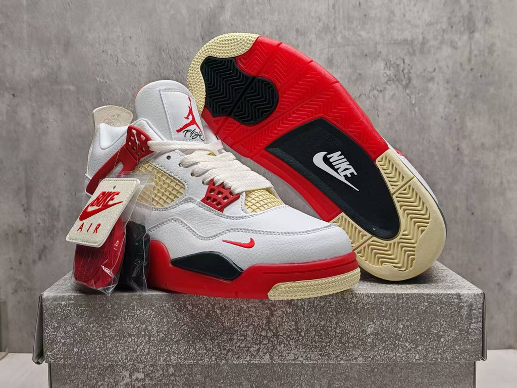 Air Jordan 4 Vermilion Red Sneakers – Collaboration Edition