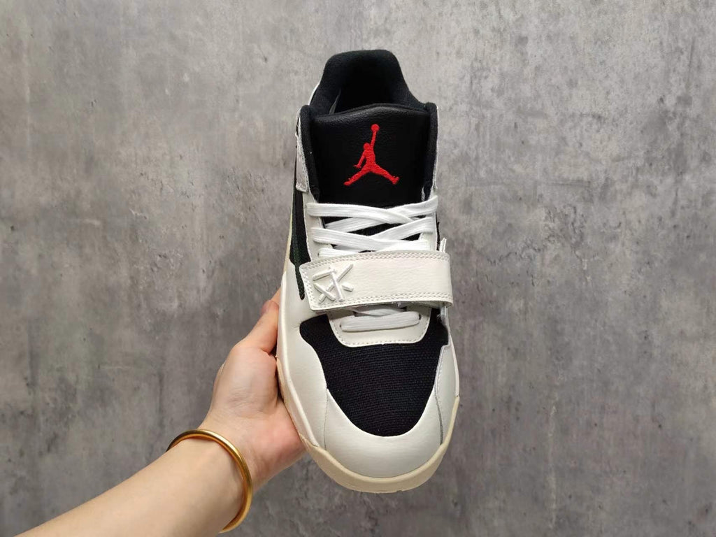 Travis Scott White Green Black Reverse Swoosh Sneakers