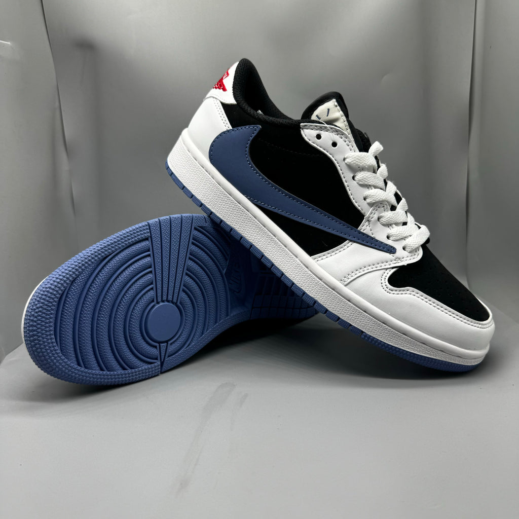 Travis Scott x Air Jordan 1 Retro Low OG SP Lightning White Black Blue Sneakers