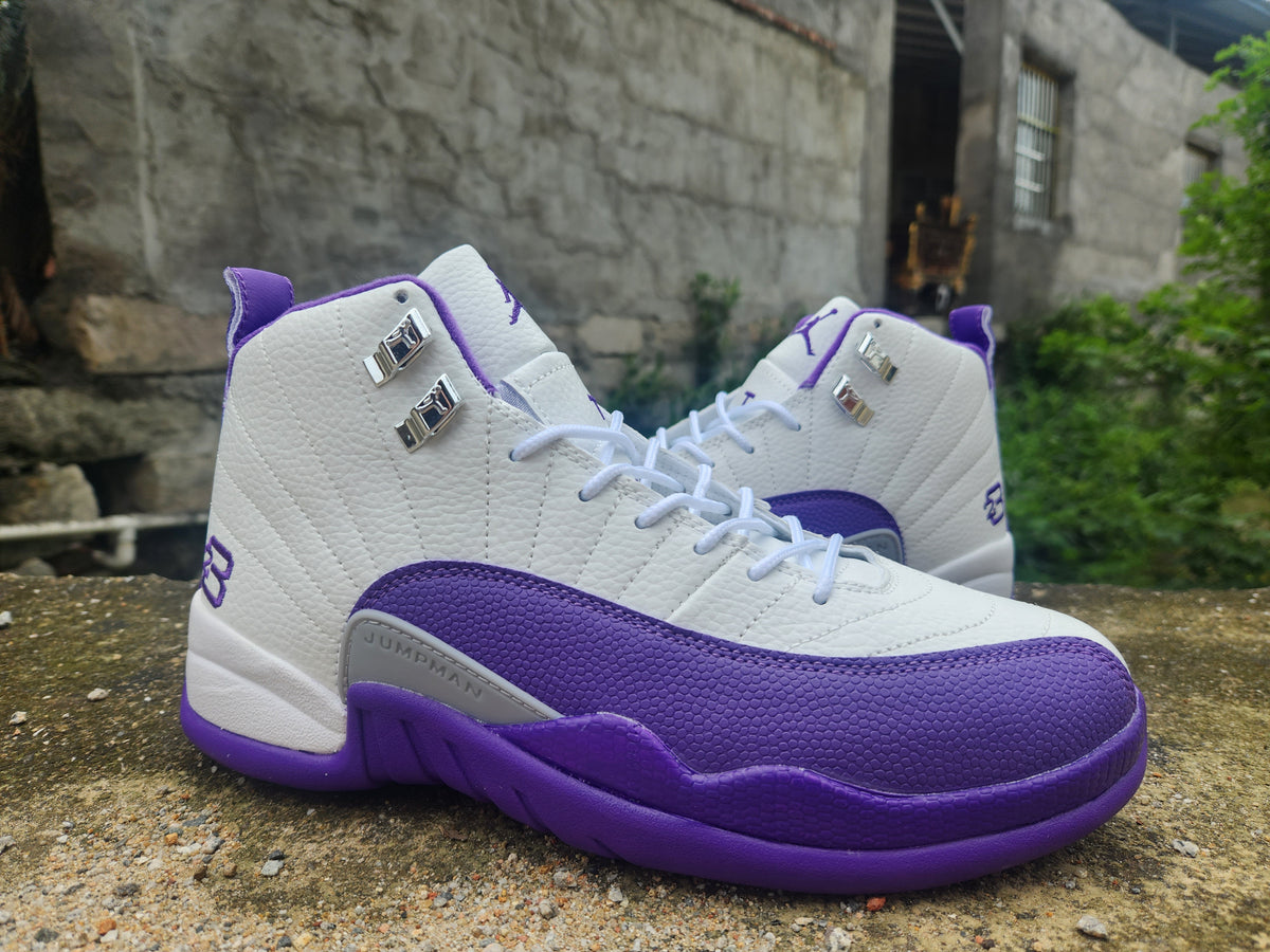Air Jordan 12 White Purple Sneakers