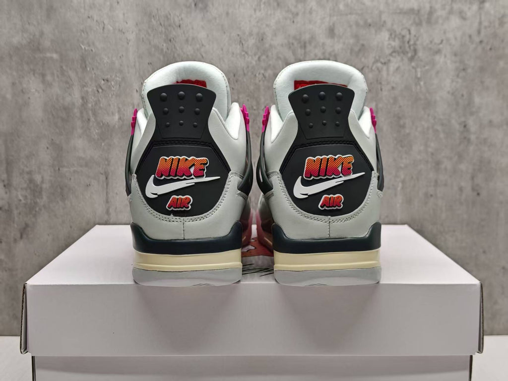 Air Jordan 4 Comic Fire Pink Sneakers