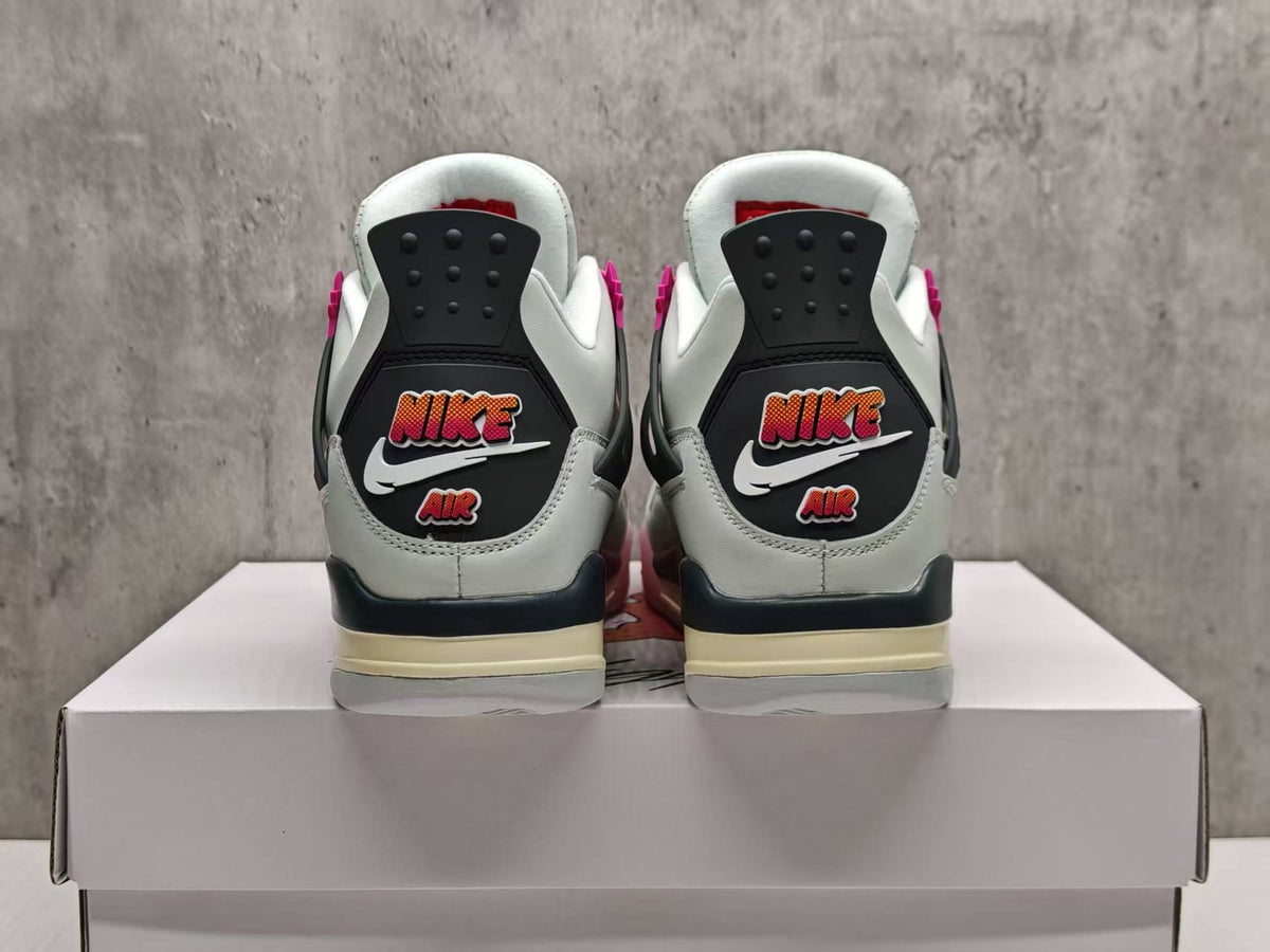 Air Jordan 4 Comic Fire Pink Sneakers