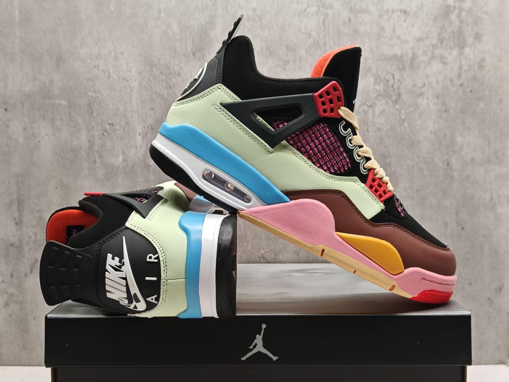 Air Jordan 4 Rainbow Patchwork Sneakers