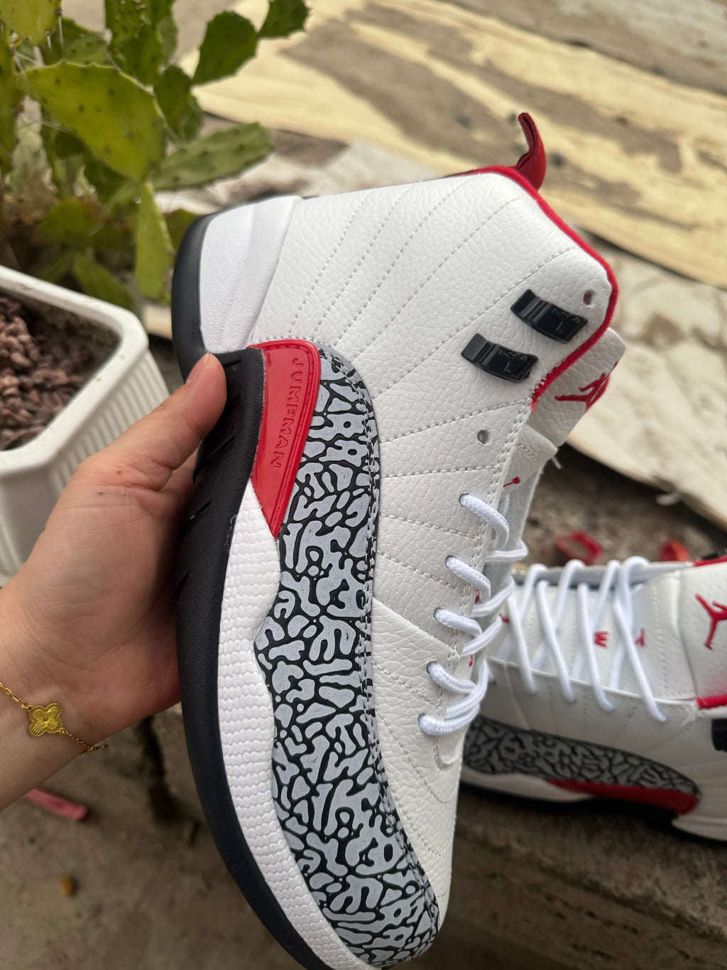 Air Jordan 12 Retro Floral White Black Multi-Color Sneakers