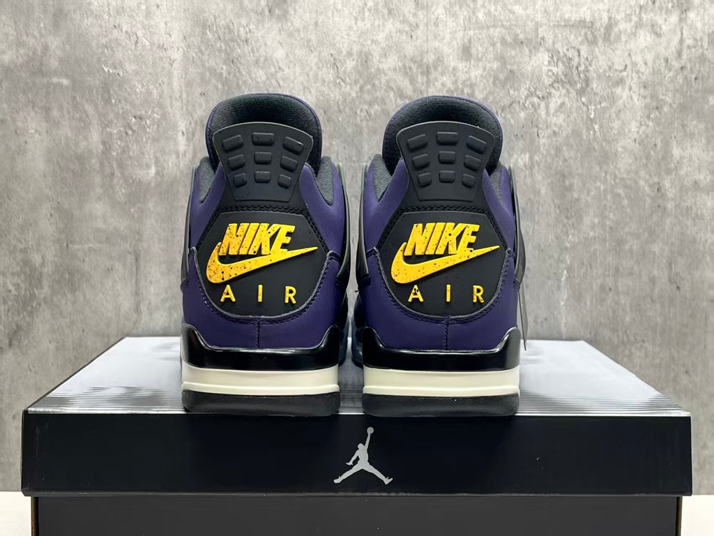 Air Jordan 4 Lakers Purple Gold Sneakers