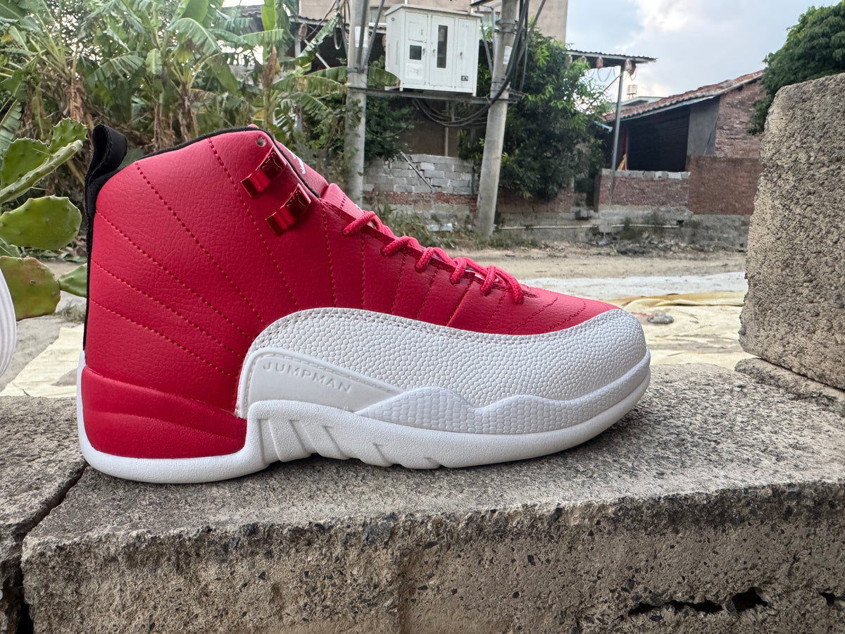 Air Jordan 12 Retro White Red Sneakers