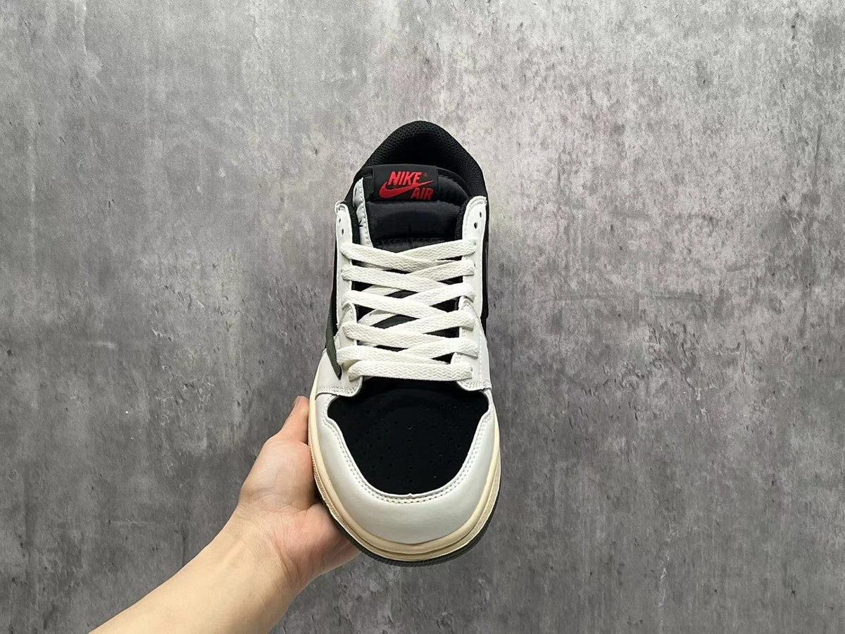 Travis Scott x Air Jordan 1 Low OG SP Black-Olive Reverse Swoosh 5.0 Sneakers
